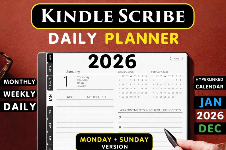 Kindle Scribe Planner Templates | Hyperlinked Life, Business Financial ...