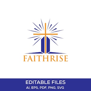 Church Logo Design - Church Logo Gift - Christian logo - Beautiful Faith - Bible Logo - Bible Audio - Church Logo Design - Christian Svg