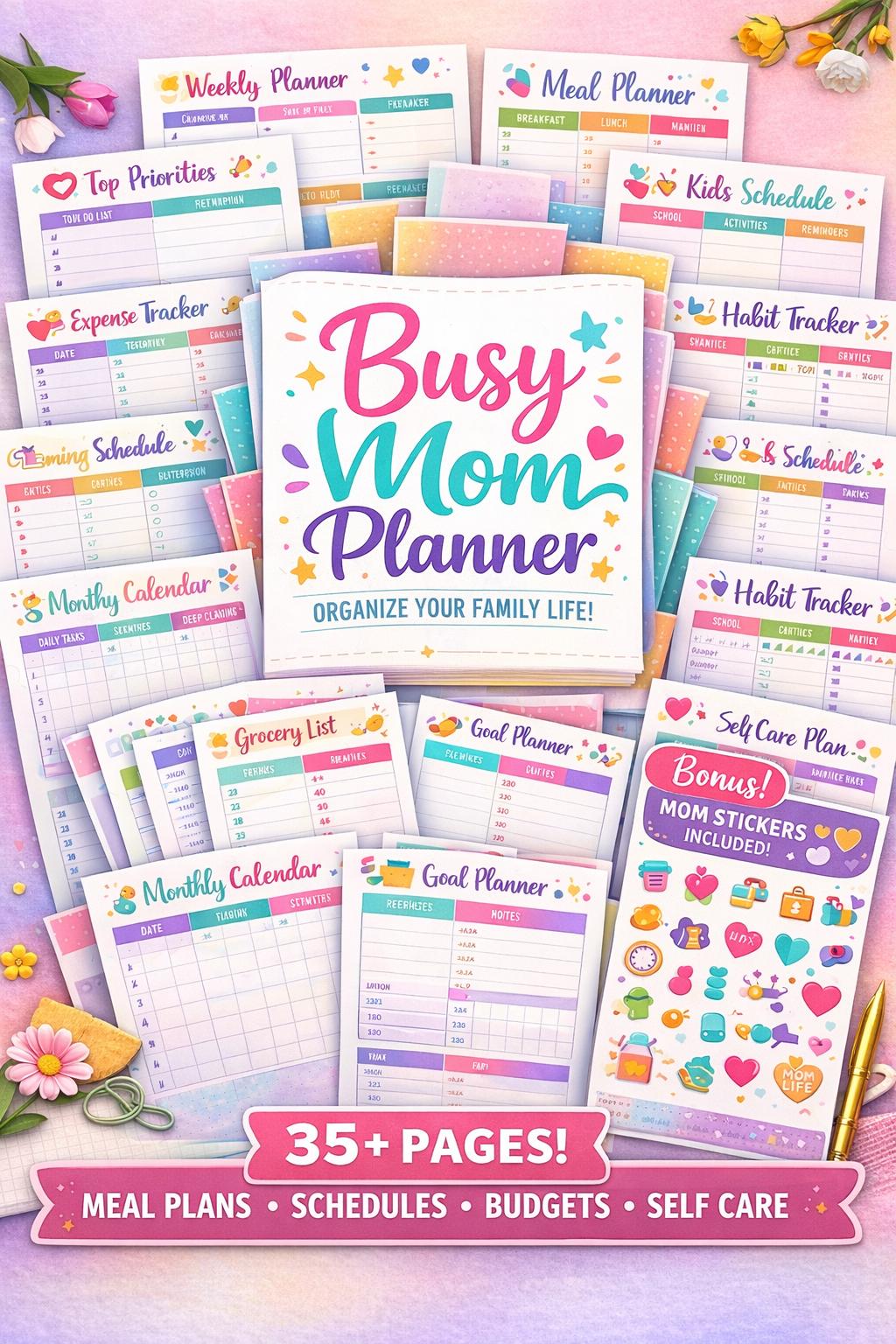Busy Mom Planner | Digital Life Planner for iPad | Daily, Weekly ...