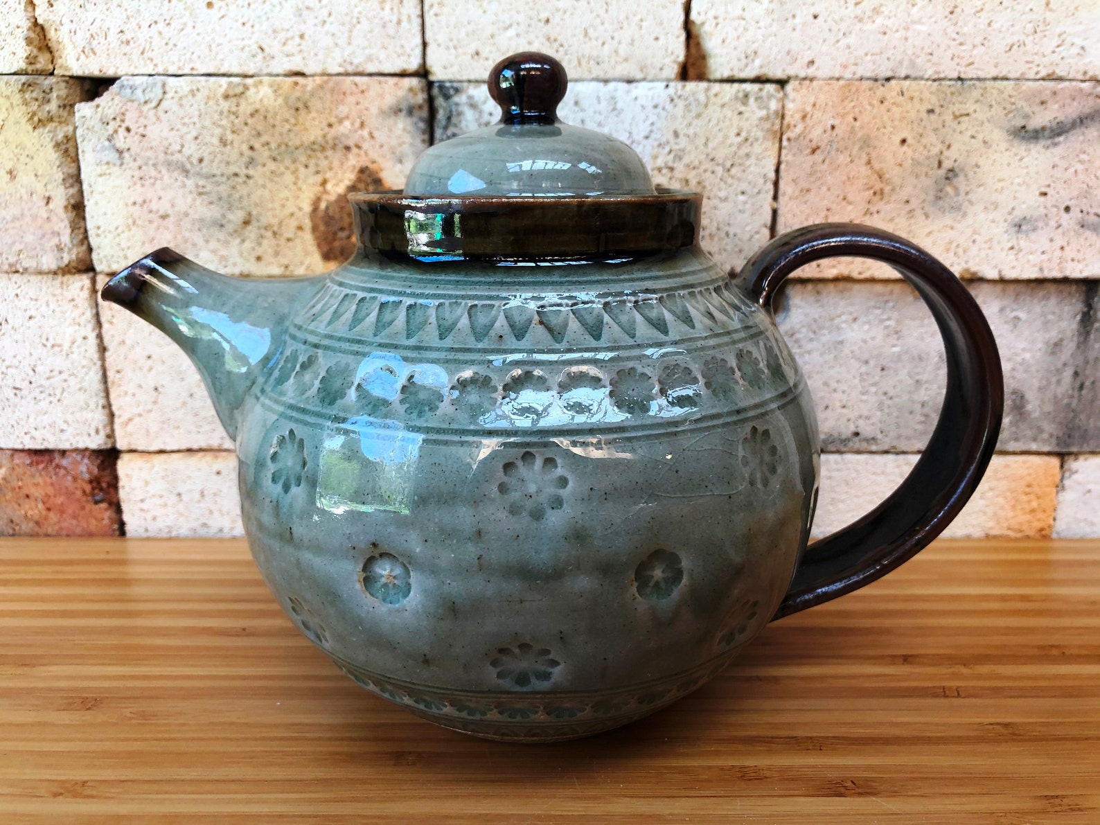 Handmade Western Teapot with Stamps and Strainer HN131 Etsy
