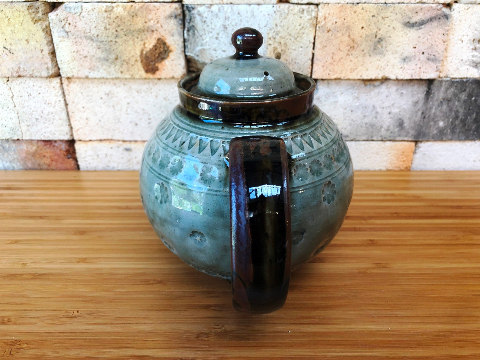 Handmade Western Teapot with Stamps and Strainer HN131 Etsy