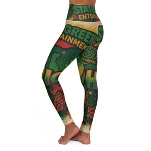 Ohio-Themed Yoga Leggings – High Waisted Workout Pants | Fitness Gift for Her | Comfortable Activewear | Stylish Gym Leggings.