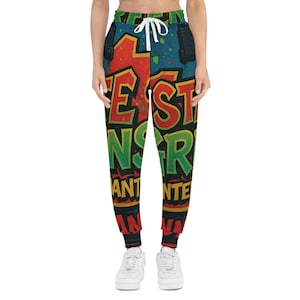 Graffiti Athletic Joggers - Urban Streetwear Pants, Unisex Activewear, Workout Clothes, Trendy Joggers, Casual Style, Gift for Athletes.