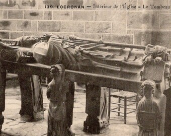 French Postcard Unused - Tomb of Saint Ronan, Locronan,France