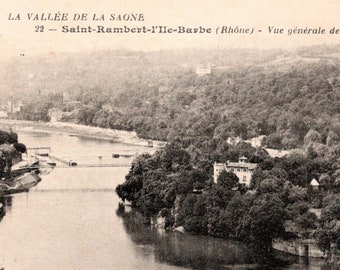 L'Ile Barbe, St Rambert, Saone, France - Vintage French Postcard
