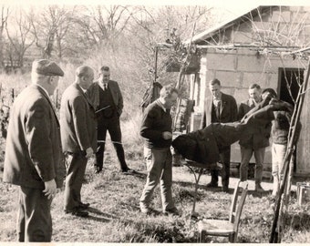 Vintage Photo - Man Balancing on a Table