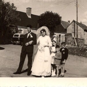 Foto di matrimonio d'epoca - Sposa e sposo