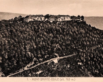 French Vintage Postcard - Mont-Sainte-Odile, Alsace, France
