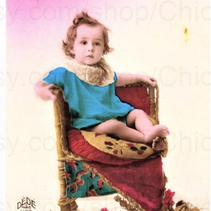 Vintage French New Year Postcard