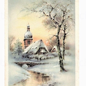 Unused Vintage French New Year Postcard