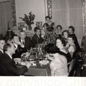 Photo des années 50 - Un repas de Noël