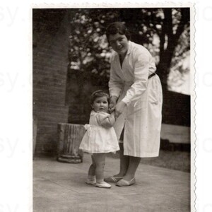 Foto d'epoca francese - Tata con una bambina
