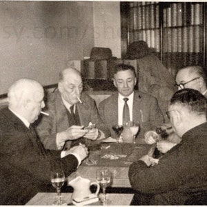 Fotografía francesa vintage - Los jugadores de cartas