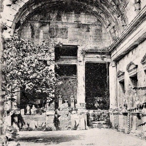 French Antique Postcard - Temple of Diane, Nimes, France