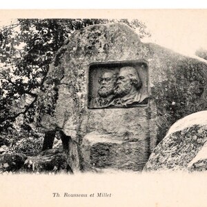 Unused French Postcard - Rhousseau & Millet Painters, Fontainebleau, France