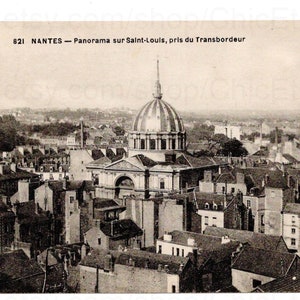 French Postcard c.1918 - View of Nantes, Loire-Atlantique, France