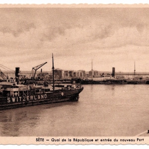 Unused Vintage Postcard - Quai de la République, Sète, Hérault, France