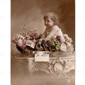 French Postcard c.1912 - Precious Package
