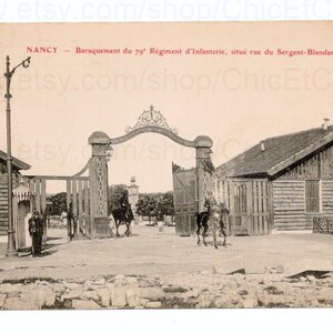 French Postcard c.1905 - Infantry Barracks, Nancy, France