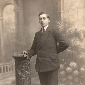 Vintage French Photo Postcard - Young Man Called Germain from Poitiers, France