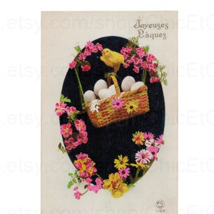 French Vintage Easter Postcard
