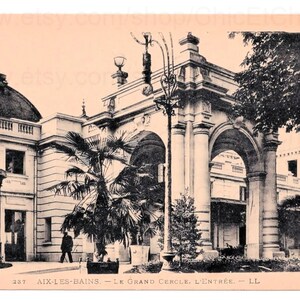 Vintage French Postcard - Grand Cercle Casino, Aix Les Bains, France