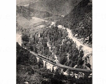 Unused Postcard - Three Railway Viaducts of Castres & Murat, France