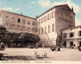 Vintage French Postcard - St Cyr au Mont D&#39;Or, Rhone, France