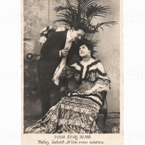 Antique French Postcard - To Be Loved...