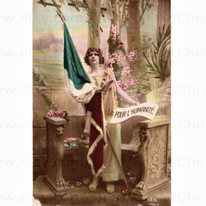 WW1 Patriotic French Postcard - For Humanity