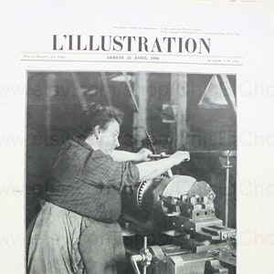 Antique French L&#39;Illustration Magazine Issue No. 3816 - April 1916 with WW1 Images