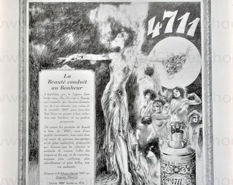 1930's Genuine French Advert - 4711 Eau De Cologne & Old England Menswear