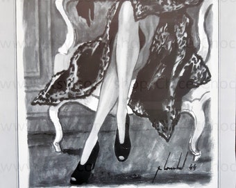 Genuine 1950's French Advert - Marny Hosiery & D'Orsay Perfumes