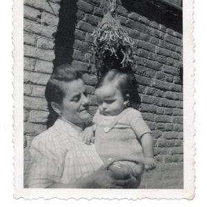 Photographie vintage française - Femme et bébé