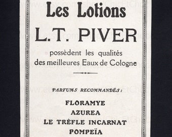 French Antique Paper Advertisement - L.T. Piver Perfume Lotions