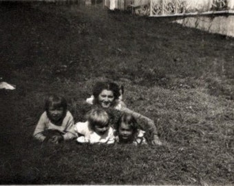 1930's French Photo - Woman with Three Children