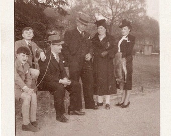 French Vintage Photo - Family Day Out