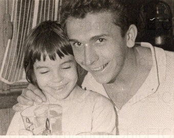 Vintage French Photo - Man with a Child