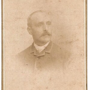 Antikes CDV Foto - Mann mit Schnurrbart