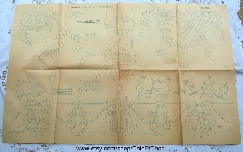 Antique French Fashion /& Needlecraft Magazine with Embroidery and Cutwork Patterns /'La Femme Chez Elle/'