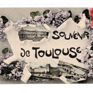 French Postcard c.1909 - A Souvenir from Toulouse