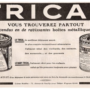 French Antique Advert - Trical Sugar