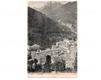 Vintage Unused French Postcard - Cauterets Town, Pyrenees, France