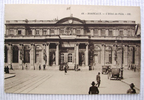 Lhotel De Ville Bordeaux France Vintage French Postcard