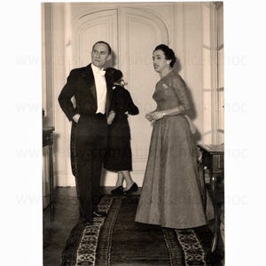 Vintage Französische Fotografie - Mann & Frau in Abendgarderobe