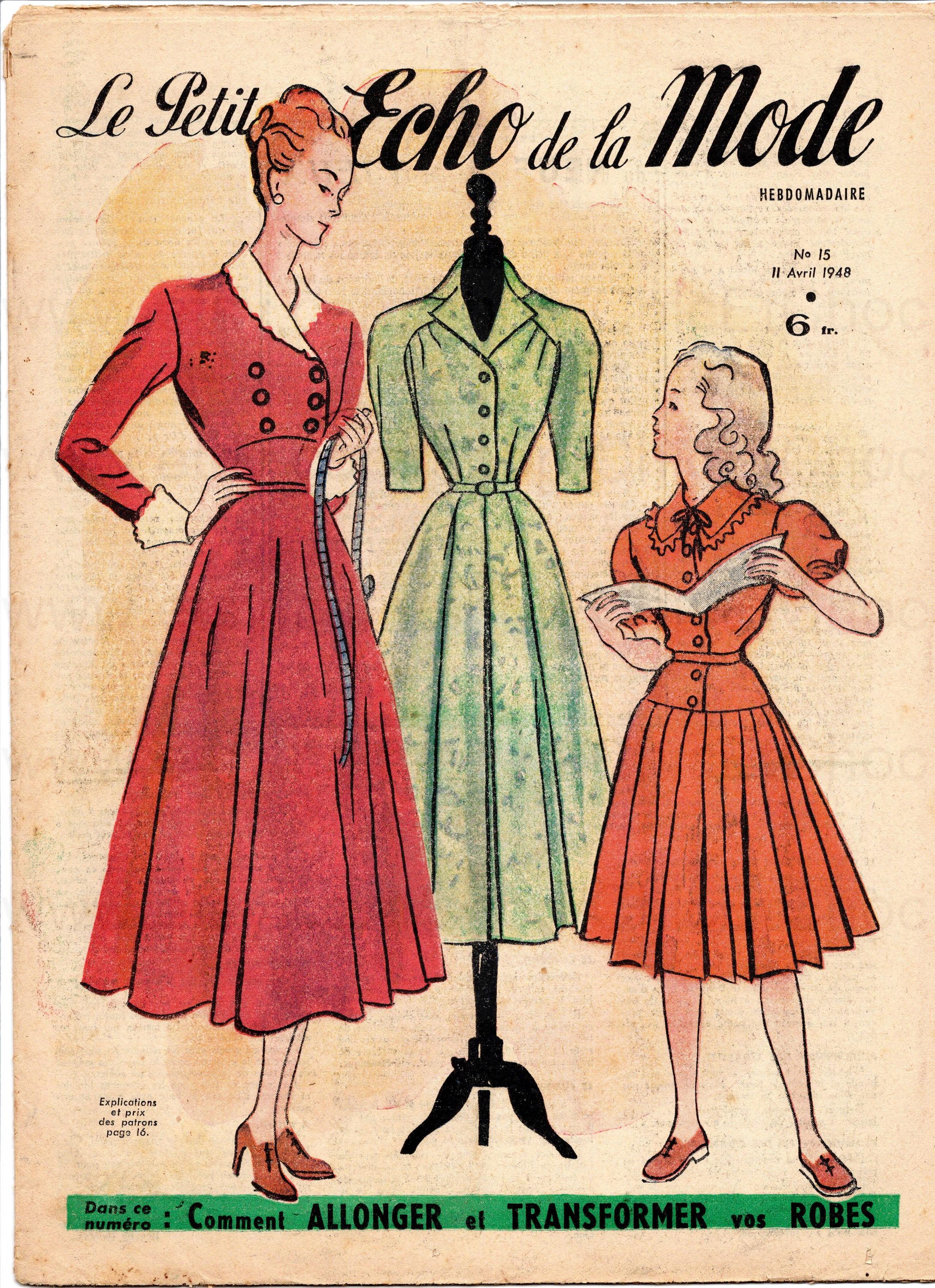 1940 年代のフランスのファッション雑誌 - Petit Echo de la Mode