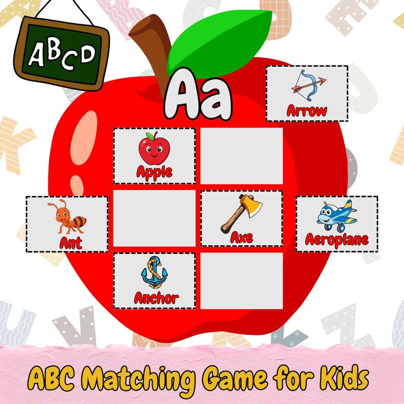 ABC Matching Game: Preschool Printable Learning Binder (PDF) - Etsy ...