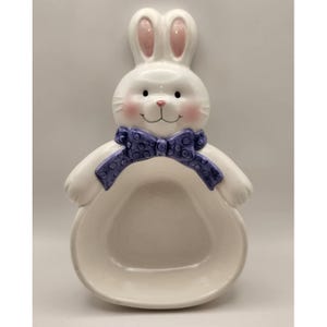 Vintage Hallmark Easter Bunny Candy Dish Spoon Rest Wall Decor