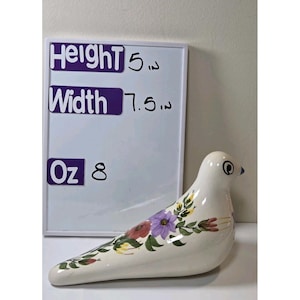 Statuetta vintage messicana di pernice in ceramica Tonala, firmata e dipinta a mano.