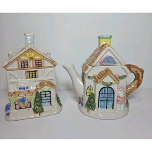 Houston Harvest Tekanna och Påsehållare Set Santa House Collectibles